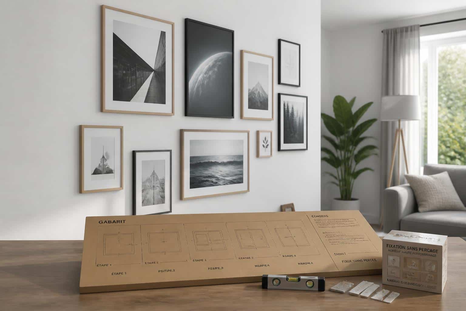 découvrez comment installer une galerie de cadres modulable sans percer vos murs grâce à nos techniques faciles et gabarits pratiques. décorez votre intérieur en toute simplicité et sans dégâts.